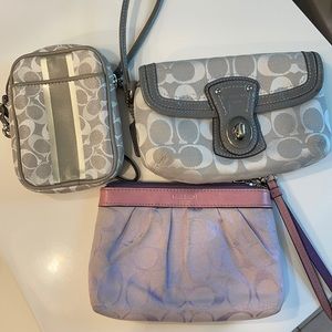 3 Coach Wristlets